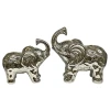 A pair of light luxury electroplated elephant ornaments, a ceramic elephant for the living room entrance, as a soft decoration gift for a housewarming and opening ceremony Item Picture